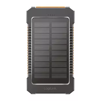 LogiLink PA0321 Saulės energijos power bank 6000 mAh su USB-C, IP65, juodas