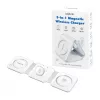 LOGILINK PA0344 belaidis magnetinis 3-in-1 įkroviklis Apple įrenginiams, baltas, sulankstomas, MagSafe, 15W