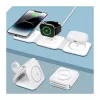 LOGILINK PA0344 belaidis magnetinis 3-in-1 įkroviklis Apple įrenginiams, baltas, sulankstomas, MagSafe, 15W