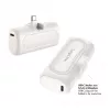 LogiLink PA0349W Mobilus maitinimo bankas, 5000 mAh, LiPo, Įmontuotas sulankstomas USB-C kištukas ir USB-C prievadas, Balta