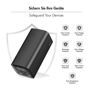 Logilink PA0350 Mobile Power Bank, 20 000 mAh, 65W PD & QC 3.0, juoda