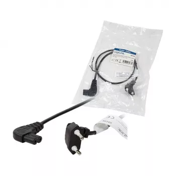 LogiLink maitinimo laidas Europlug CEE 7/16 – IEC C7, 0,75 m, juodas