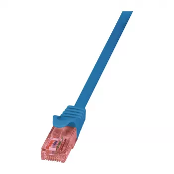 LogiLink PrimeLine Cat.6 U/UTP Patch Laidas, 1,5 m, mėlynas, gryno vario, RJ45, 250 MHz, Gigabit Ethernet