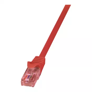 LogiLink PrimeLine Cat.6 U/UTP Patch Laidas, 2 m, raudonas, gryno vario, RJ45