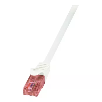LogiLink PrimeLine Cat.6 U/UTP pataisos kabelis, plikas varis, LSZH, baltas, 15 m
