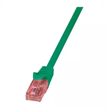 LogiLink PrimeLine Cat.6 U/UTP Patch Laidas, RJ45, gryno vario, žalias, 1,5 m