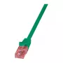 LogiLink PrimeLine Cat.6 U/UTP Patch Laidas, RJ45, gryno vario, žalias, 1,5 m