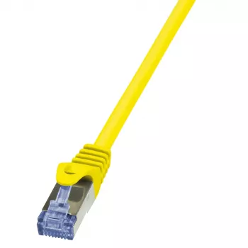 LogiLink PrimeLine Cat.6A S/FTP Patch Laidas, 0,25 m, geltonas