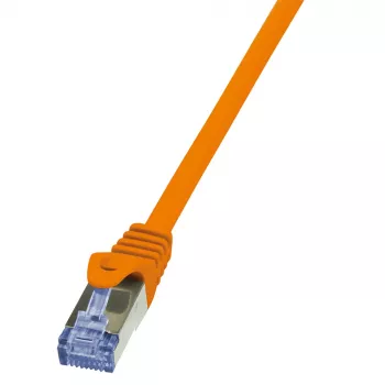 LogiLink PrimeLine Cat.6A S/FTP PIMF Patchkabelis, 10G, RJ45, LSZH, 0,25 m, oranžinis