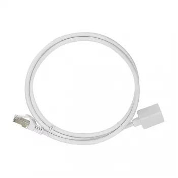 LogiLink Professional CAT 6a S/FTP prailginimo laidas, RJ-45 kištukas–lizdas, 1 m, baltas, LSZH, Snagless