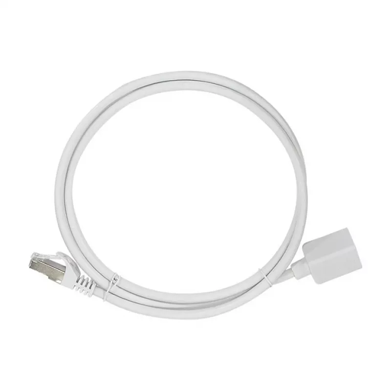 LogiLink Professional CAT 6a S/FTP prailginimo laidas, RJ-45 kištukas–lizdas, 1 m, baltas, LSZH, Snagless