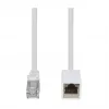 LogiLink Professional CAT 6a S/FTP prailginimo laidas, RJ-45 kištukas–lizdas, 1 m, baltas, LSZH, Snagless