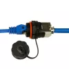 LogiLink Professional Cat.6A STP Keystone Jack RJ45, IP68 Industrial Outdoor, Tool-Free, Zinc Die-Cast, Black