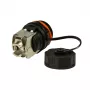 LogiLink Professional Cat.6A STP Keystone Jack RJ45, IP68 Industrial Outdoor, Tool-Free, Zinc Die-Cast, Black