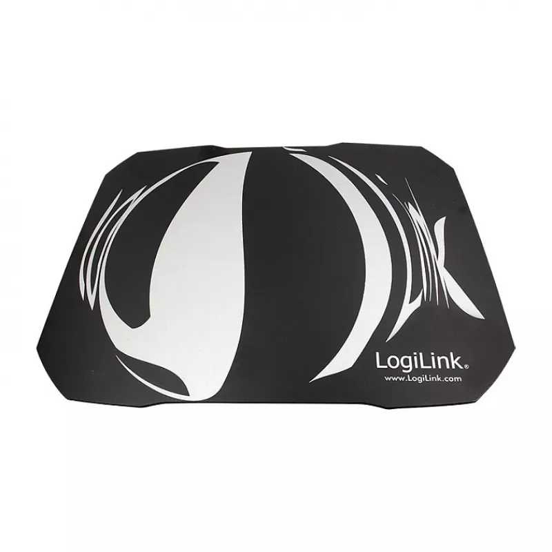 LogiLink Q1 Mate žaidimų pelės kilimėlis XL – mikroaustinio audinio paviršius, neslystanti guminė bazė, susiūti kraštai, juodas stalo kilimėlis
