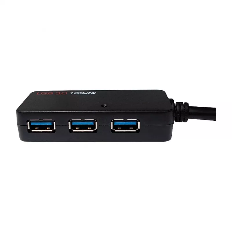 LOGILINK UA0262 USB 3.0 aktyvus prailginimo kabelis, USB-A kištukas į 4x USB-A lizdą, 10 m, juodas
