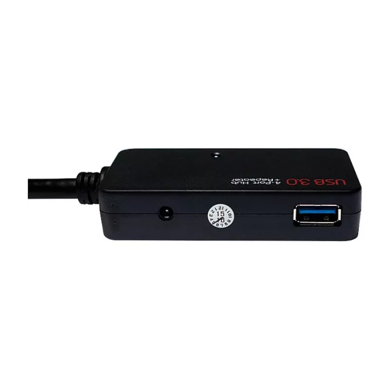 LOGILINK UA0262 USB 3.0 aktyvus prailginimo kabelis, USB-A kištukas į 4x USB-A lizdą, 10 m, juodas