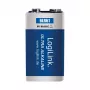 LogiLink Ultra Power 9V šarminė baterija, 1 vnt. lizdinėje pakuotėje