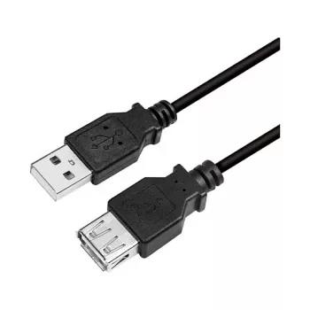 LogiLink CU0011B USB 2.0 ilginamasis kabelis, USB-A kištukas į USB-A lizdą, juodas, 3 m