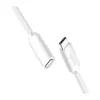 LOGILINK USB 2.0 Type-C prailginimo laidas – USB-C kištukas į lizdą, 480 Mbps, 100W Power Delivery, baltas, 1m