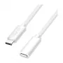 LOGILINK USB 2.0 Type-C prailginimo laidas – USB-C kištukas į lizdą, 480 Mbps, 100W Power Delivery, baltas, 1m