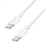 LogiLink USB 2.0 USB-C to USB-C laidas, pintas nailonu, 60W, baltas, 1m
