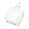 Logilink USB-A įkroviklis, 24 W, 4 prievadai, 4x USB-A, baltas