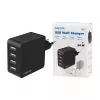 LogiLink USB-A sieninis įkroviklis, 24W, 4 prievadai, 4x USB-A, juodas