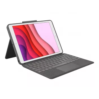 Logitech Combo Touch klaviatūra ir folio dėklas su jutikliniu pulteliu Apple 10,2 colio iPad (7, 8, 9 kartos) - grafitas - UK išdėstymas