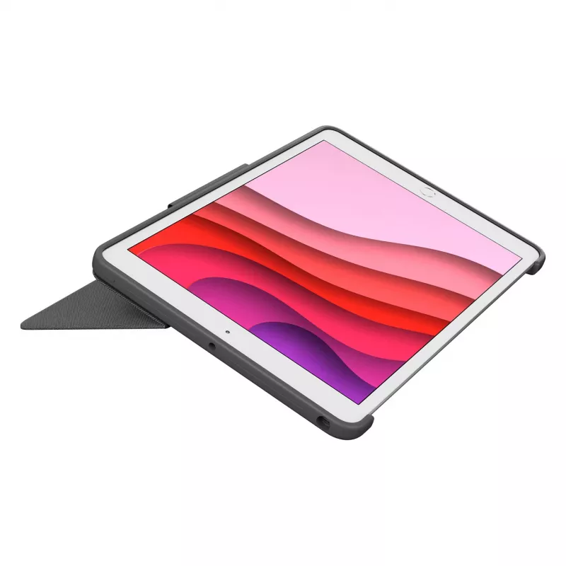 Logitech Combo Touch klaviatūra ir folio dėklas su jutikliniu pulteliu Apple 10,2 colio iPad (7, 8, 9 kartos) - grafitas - UK išdėstymas