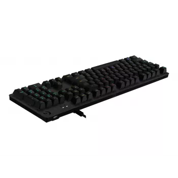 Logitech G512 Carbon mechaninė žaidimų klaviatūra – GX Brown lietimo, LIGHTSYNC RGB, USB praėjimas, aviacinio aliuminio korpusas, pilno dydžio