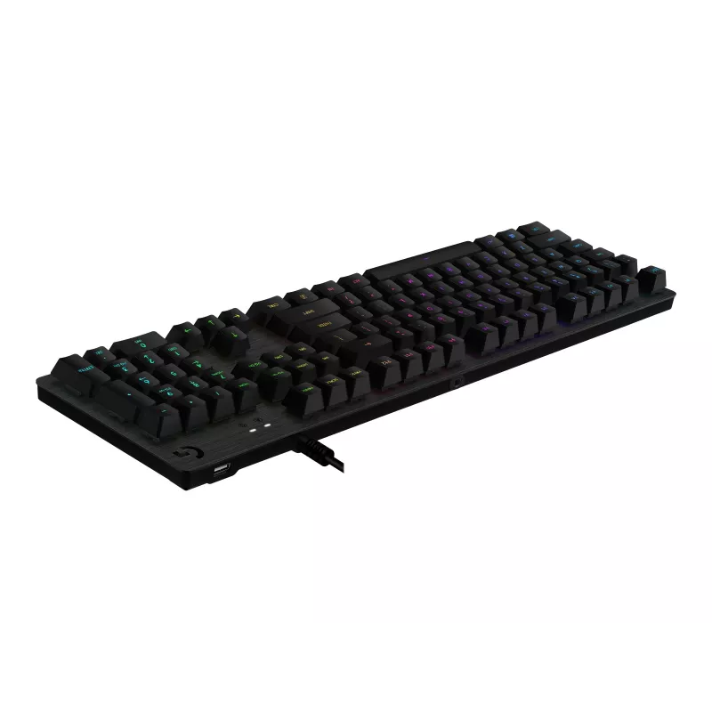 Logitech G512 Carbon mechaninė žaidimų klaviatūra – GX Brown lietimo, LIGHTSYNC RGB, USB praėjimas, aviacinio aliuminio korpusas, pilno dydžio