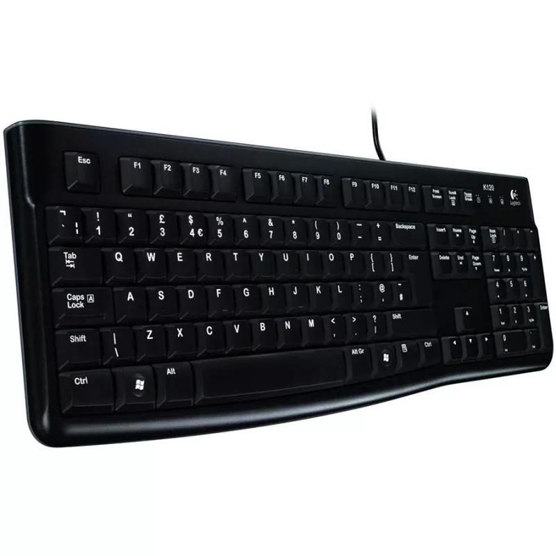 Logitech K120 for Business USB klaviatūra, laidinė, pilno dydžio, juoda