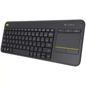 Logitech K400 Plus belaidė jutiklinė klaviatūra - juoda