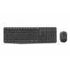 Logitech MK235 belaidė klaviatūros ir pelės rinkinys, 2.4GHz RF, QWERTZ išdėstymas, juoda, USB imtuvas – 920-008031