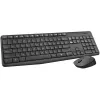 Logitech MK235 belaidė klaviatūros ir pelės rinkinys, 2.4GHz RF, QWERTZ išdėstymas, juoda, USB imtuvas – 920-008031