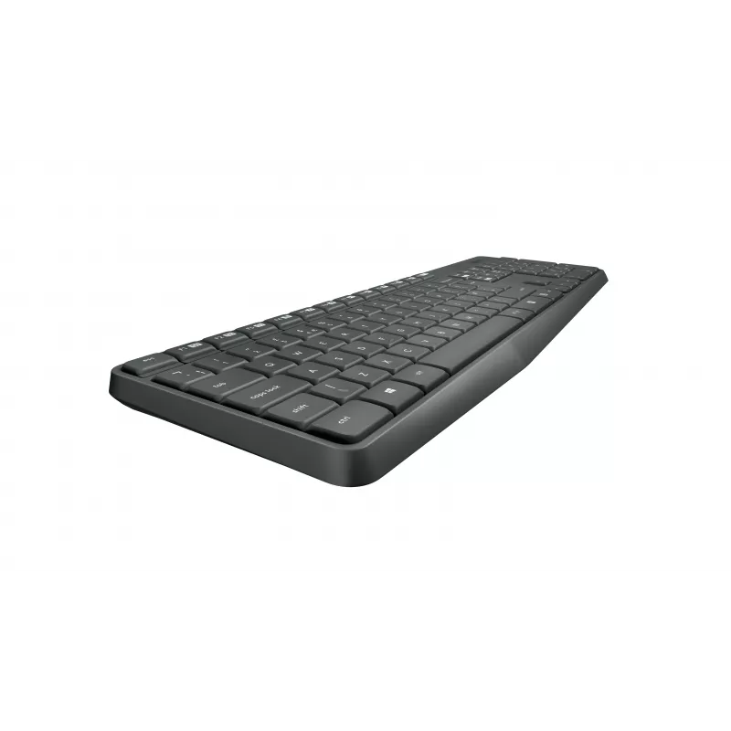 Logitech MK235 belaidė klaviatūros ir pelės rinkinys, 2.4GHz RF, QWERTZ išdėstymas, juoda, USB imtuvas – 920-008031