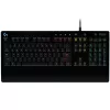 Logitech G213 Prodigy žaidimų klaviatūra – RGB apšvietimas, QWERTY US English, atspari išsiliejimui, integruotas riešo atramas
