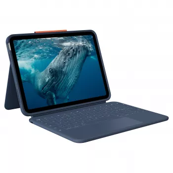 Logitech Rugged Combo 4c Touch Classic Blue (CH) klaviatūros dėklas su jutikliniu kilimėliu iPad 7/8/9