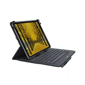 Logitech Universal Keyboard and Folio Case 9–10 colių planšetėms, Bluetooth 3.0, QWERTZ šveicariškas vokiškas išdėstymas, Graphite