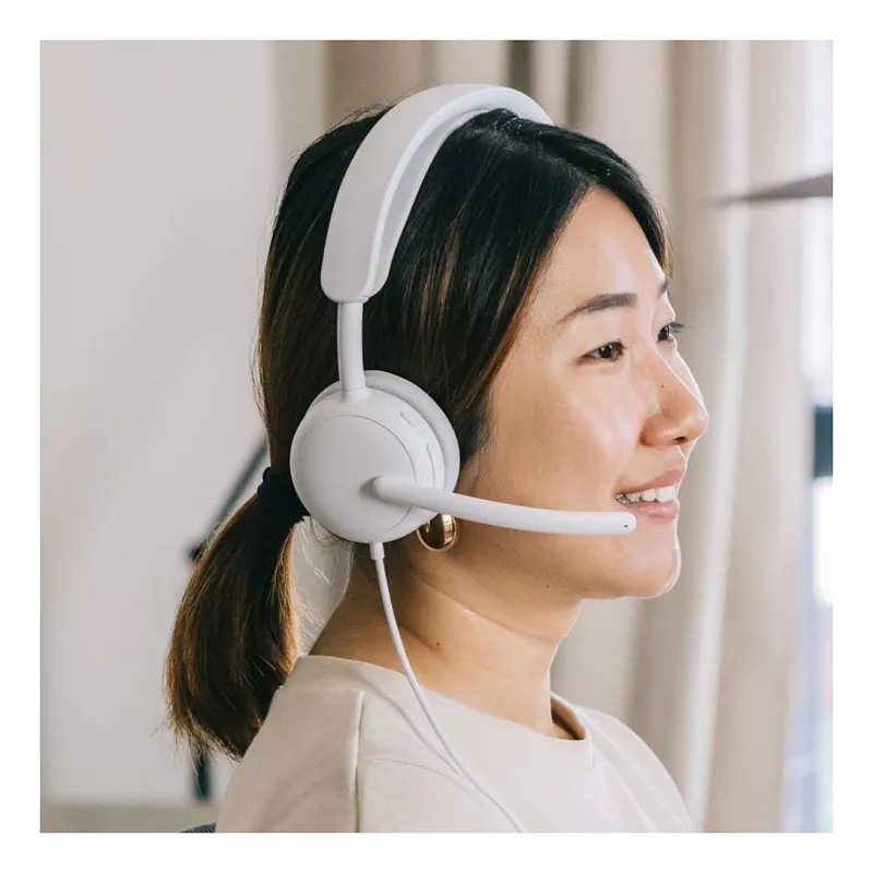 Logitech Zone Wired 2 ausinės su USB-C jungtimi ir triukšmą slopinančiu mikrofonu, Off-White