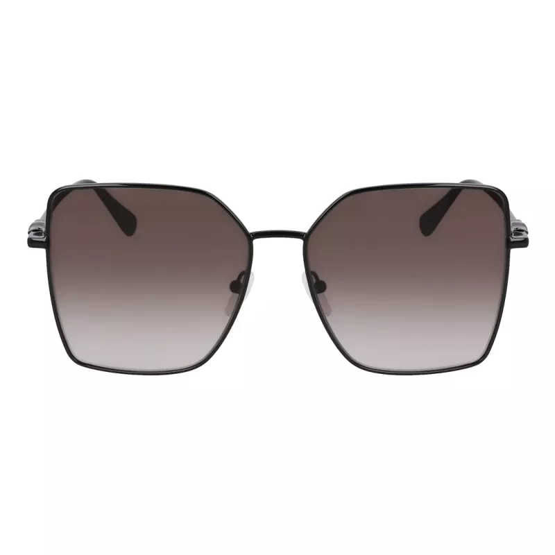 Longchamp LO173S5715001 Moteriški Akiniai nuo Saulės – Juodas Rėmelis, Pilki Lęšiai, 57 mm