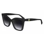 LONGCHAMP LO742S-001 moteriški akiniai nuo saulės – juodas rėmelis, gradientiniai pilki lęšiai, 54 mm