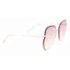 Longchamp moteriški akiniai nuo saulės LO160S716 Butterfly Havana su gradientiniais pilkais lęšiais (65/17/140 mm)