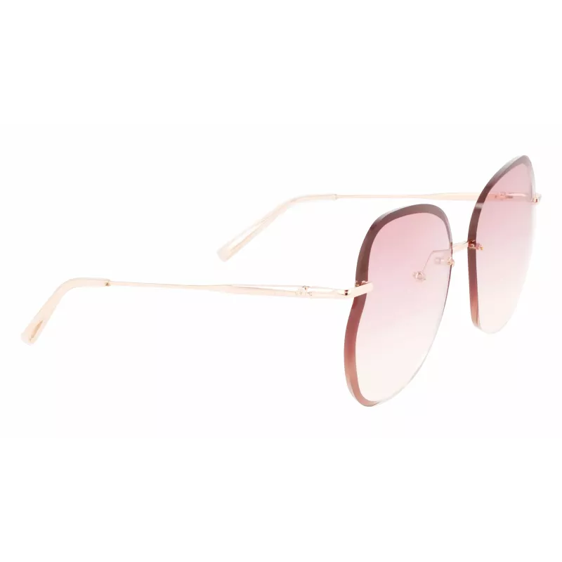 Longchamp moteriški akiniai nuo saulės LO160S716 Butterfly Havana su gradientiniais pilkais lęšiais (65/17/140 mm)