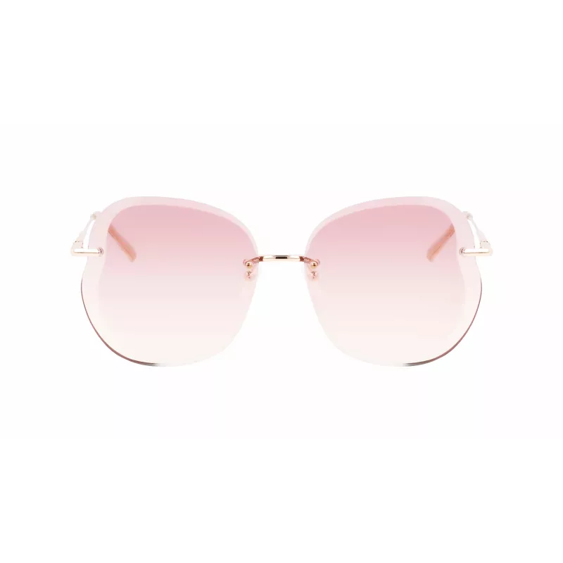 Longchamp moteriški akiniai nuo saulės LO160S716 Butterfly Havana su gradientiniais pilkais lęšiais (65/17/140 mm)