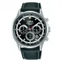 LORUS vyrų kvarcinis chronografinis laikrodis RT301KX9 42mm nerūdijantis plienas juodas ciferblatas