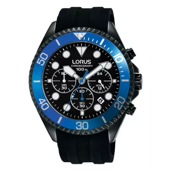 Lorus RT323GX9 Vyriškas Kvarcinis Laikrodis 45mm Nerūdijančio Plieno Korpusas Juodas Ciferblatas Apyrankė