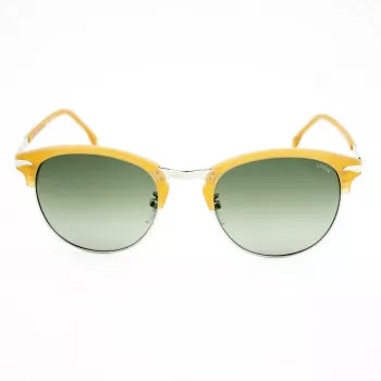 LOZZA SL2293M-579V Vyriški kvadratiniai akiniai nuo saulės, Havana acetato rėmelis, žali polikarbonatiniai lęšiai, 52 mm