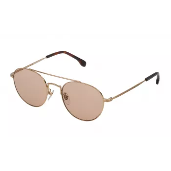 LOZZA SL2313M530349 Vyriški kvadratiniai akiniai nuo saulės Havana acetato rėmelis rudi polikarbonato lęšiai 53mm